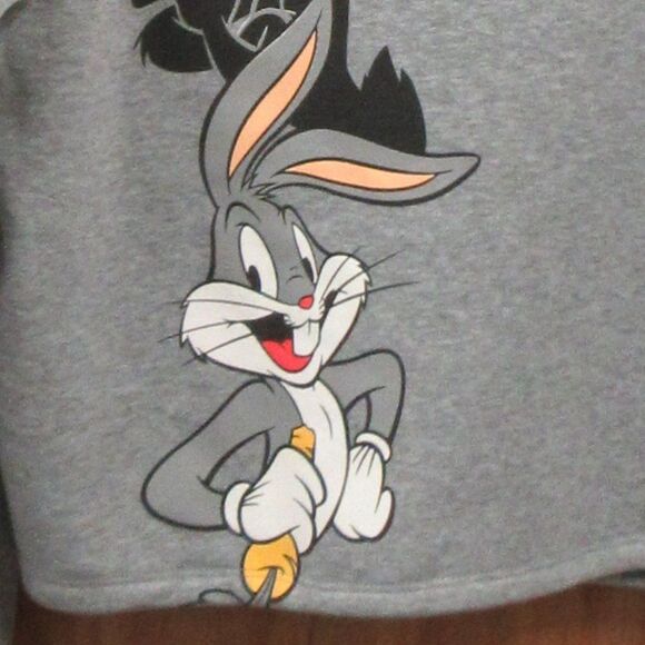 LOONEY TOONS Warner Bros Cropped Hoodie Sweatshirt Juniors S 3-5 Bugs Tweety NWT - Picture 2 of 12